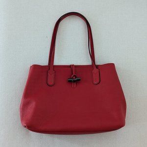 Longchamp Roseau Essential L Shoulder Tote (Red)